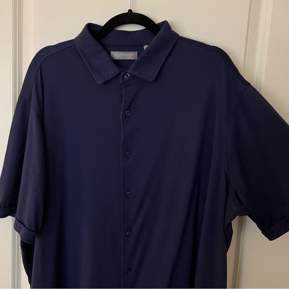 Daniel Cremieux mens knit short sleeve button down shirt | size 2XL - Picture 7 of 9